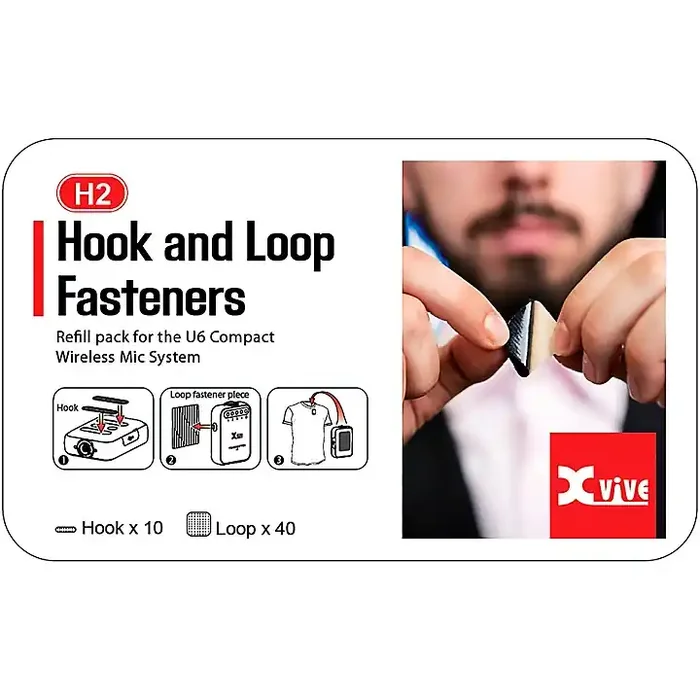 Xvive H2 Hook and Loop Fasteners for the U6 compact wireless Mic system Guitar Center