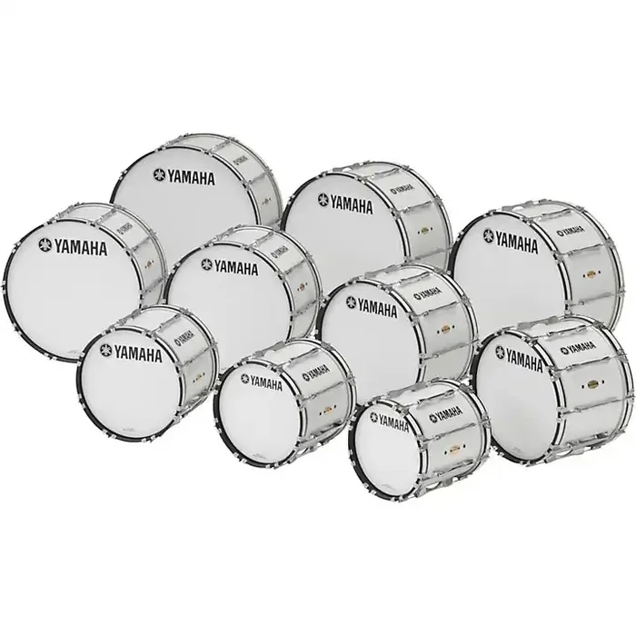 Yamaha 26″ x 14″ 8300 Series Field-Corps Marching Bass Drum White Forest Guitar Center