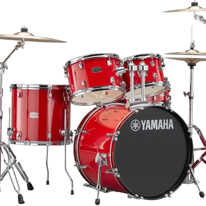 Yamaha – Rydeen 5-Piece Drum Kit Hot Red with Hardware RDP0F56W RD