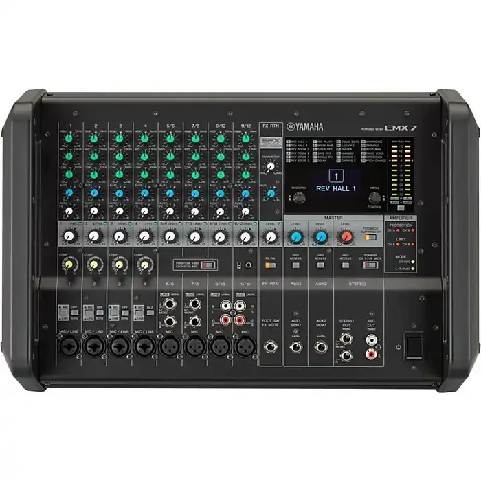 Yamaha EMX7 12-Input Powered Mixer With Dual 710-Watt Amp Guitar Center