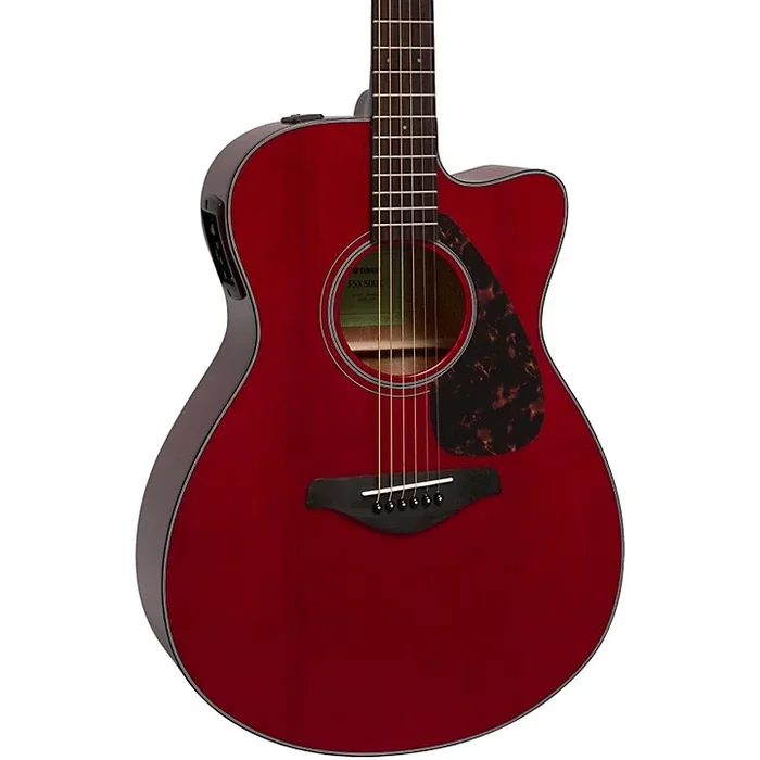 Yamaha FSX800C Small-Body Acoustic-Electric Guitar Ruby Red