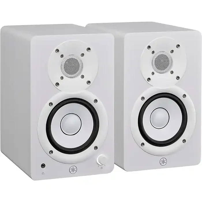 Yamaha HS4 4.5″ Powered Studio Monitors (Pair), White Guitar Center