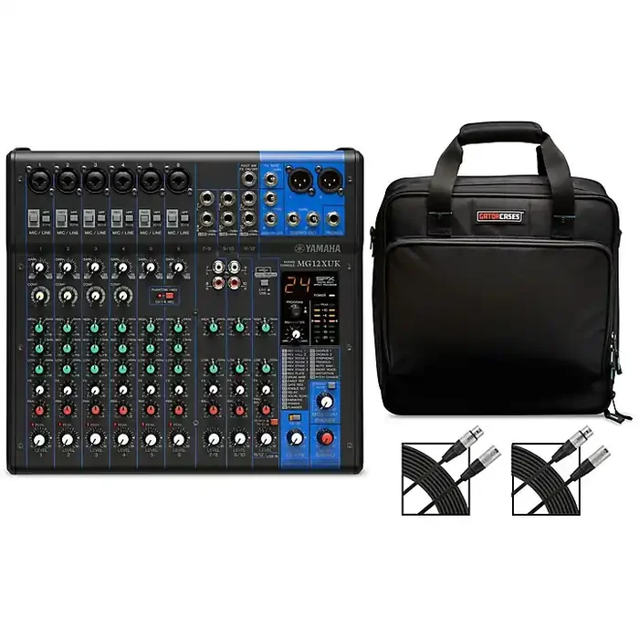 Yamaha MG12XUK 12-In/2-Bus Mixer With Gator Mixer Bag and Cables Guitar Center