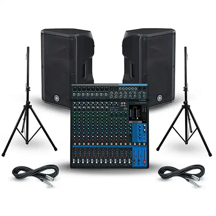 Yamaha MG16XU Mixing Console With DBR PA Package 12″ Mains Guitar Center