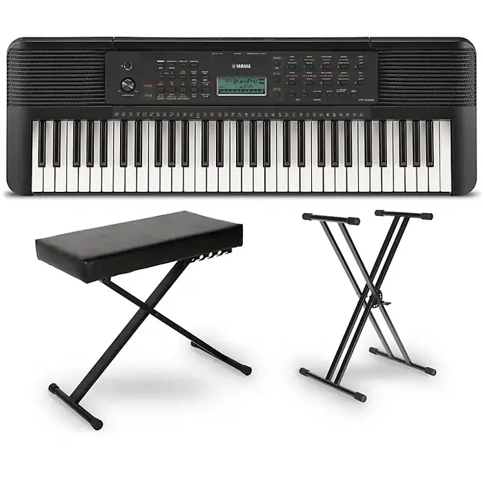 Yamaha PSRE283 61-Key Portable Keyboard Essentials Bundle Guitar Center