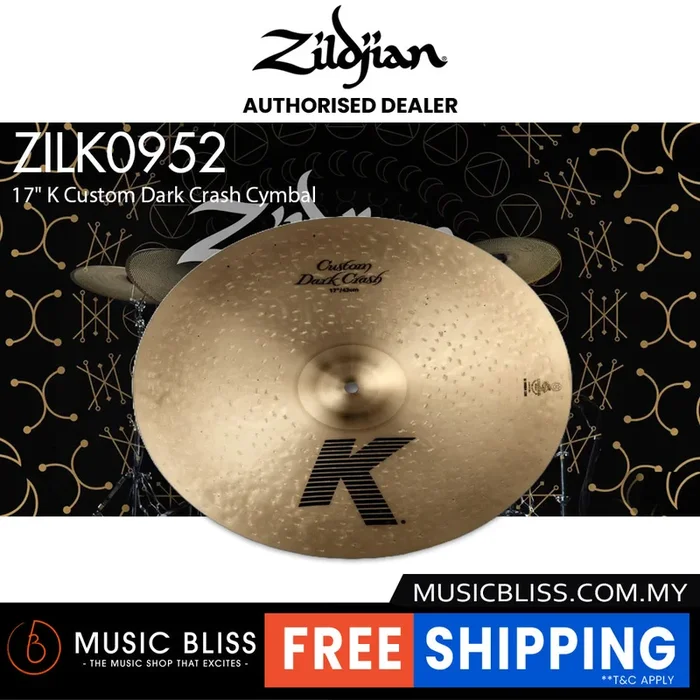 Zildjian 17″ K Custom Dark Crash Cymbal (K0952)