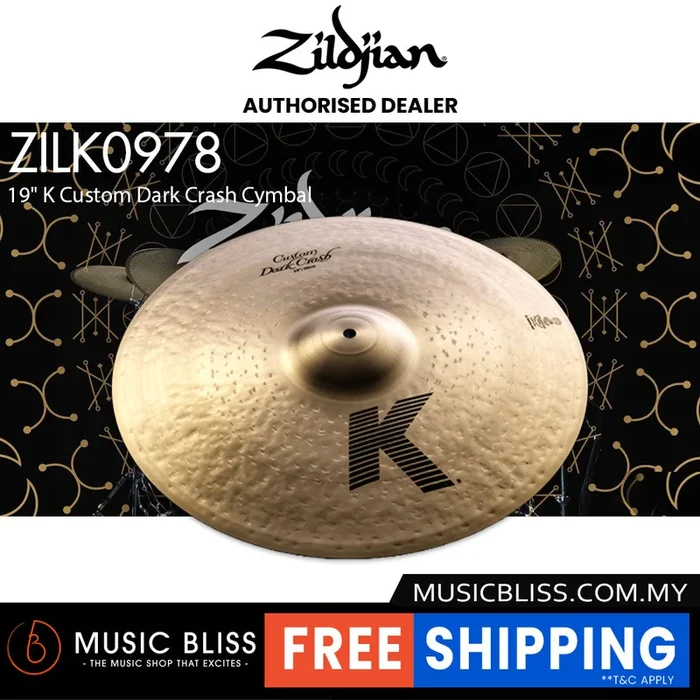 Zildjian 19″ K Custom Dark Crash Cymbal (K0978)