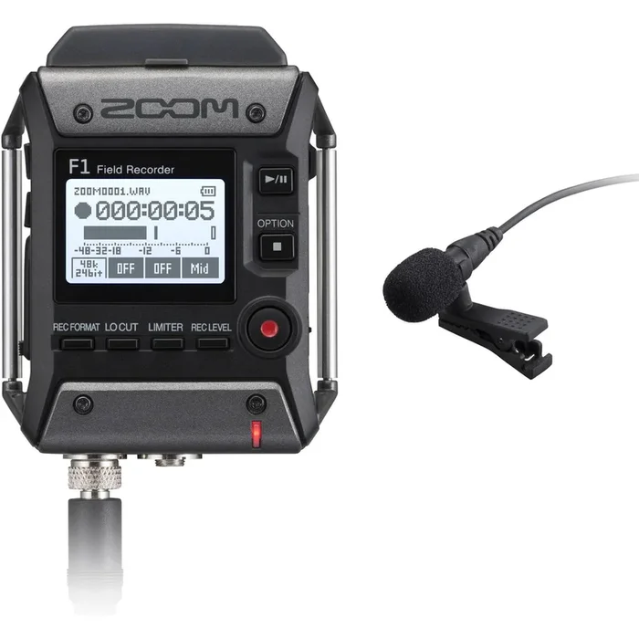 Zoom F1-LP Field Recorder + Lavalier Mic Bundle