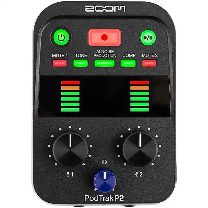 Zoom PodTrak P2 Podcasting Recorder for USB Microphones Guitar Center