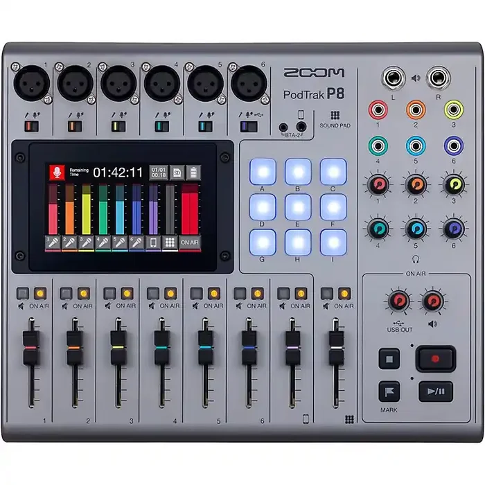 Zoom PodTrak P8 Portable Multitrack Podcast Recorder Guitar Center
